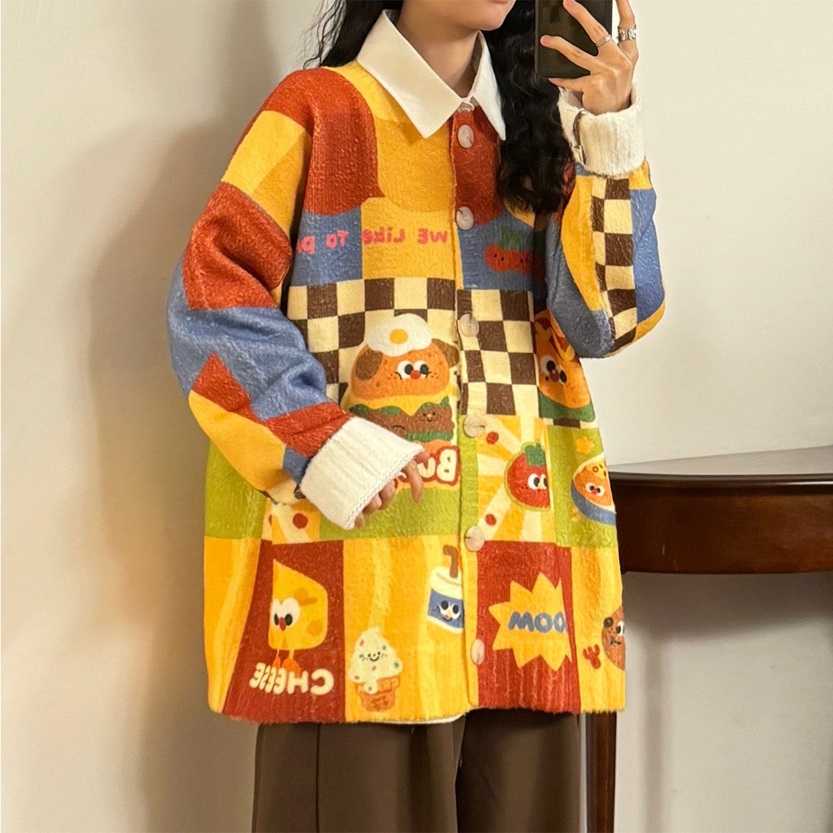 Retro Snack Time Cardigan