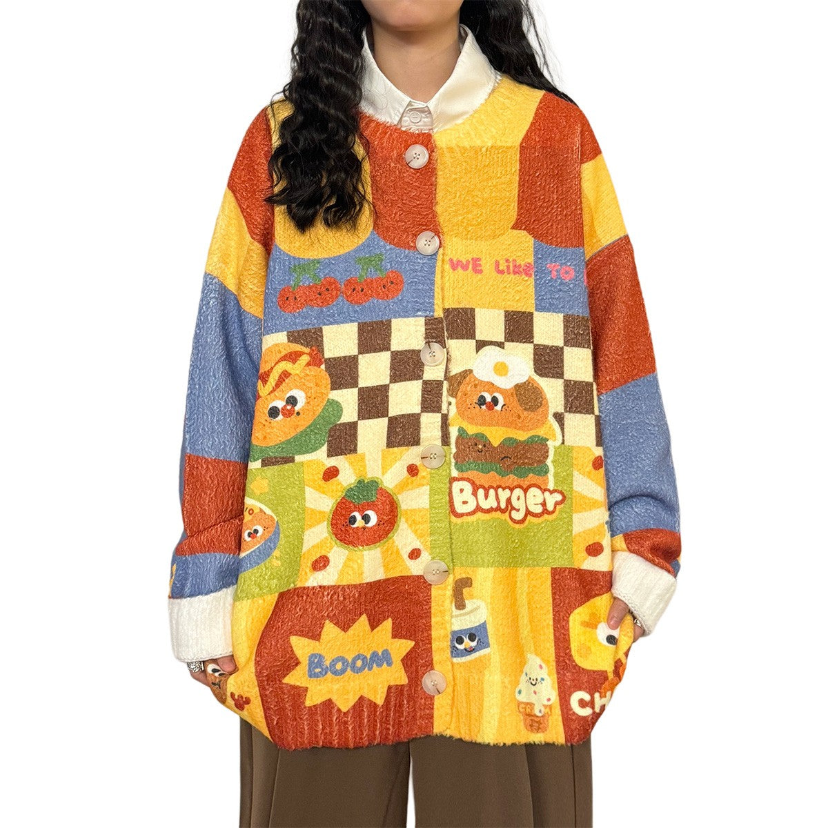 Retro Snack Time Cardigan