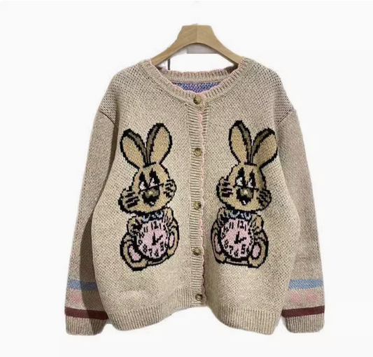 Whimsical Wonderland Bunny Cardigan